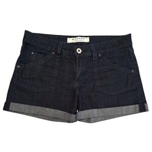 HUDSON Women's Dark Wash Denim Cuffed Shorts Size 29 Streetwear